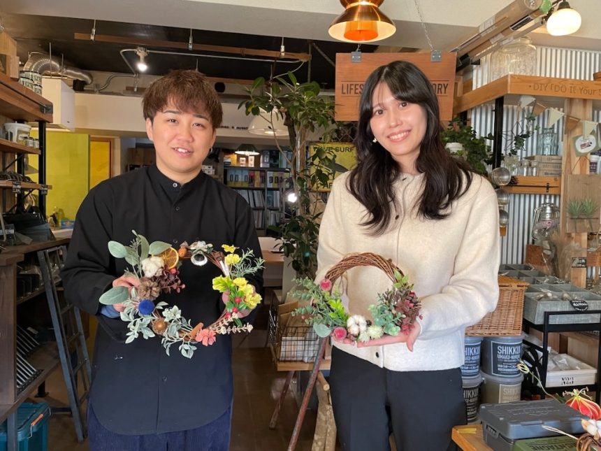 秋冬の人気No.1『オリジナルリースづくり』